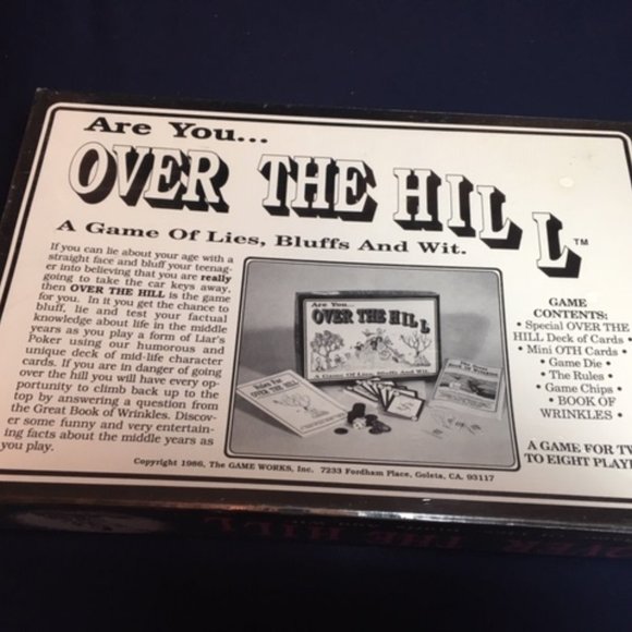 Are You...Over The Hill A Game of Lies, Bluffs and Wit 1986 Strategy NEW - Picture 2 of 4